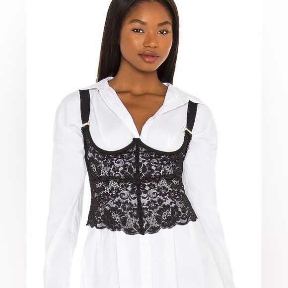 NEW We Are Hah Free People Bust A Move Bustier - True Blue Small - Picture 3 of 4